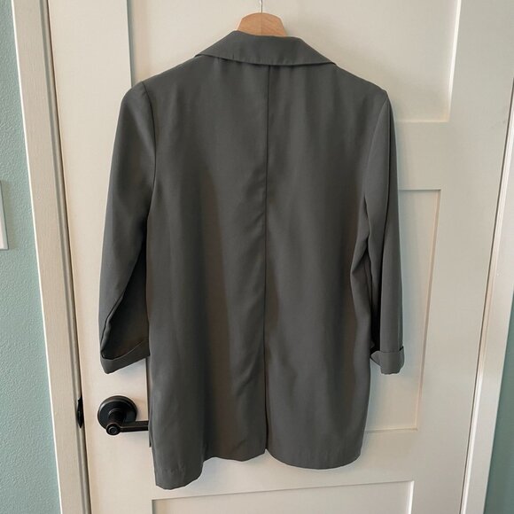 Forever 21 Olive Green Women's Long Blazer Size Small - Picture 6 of 7